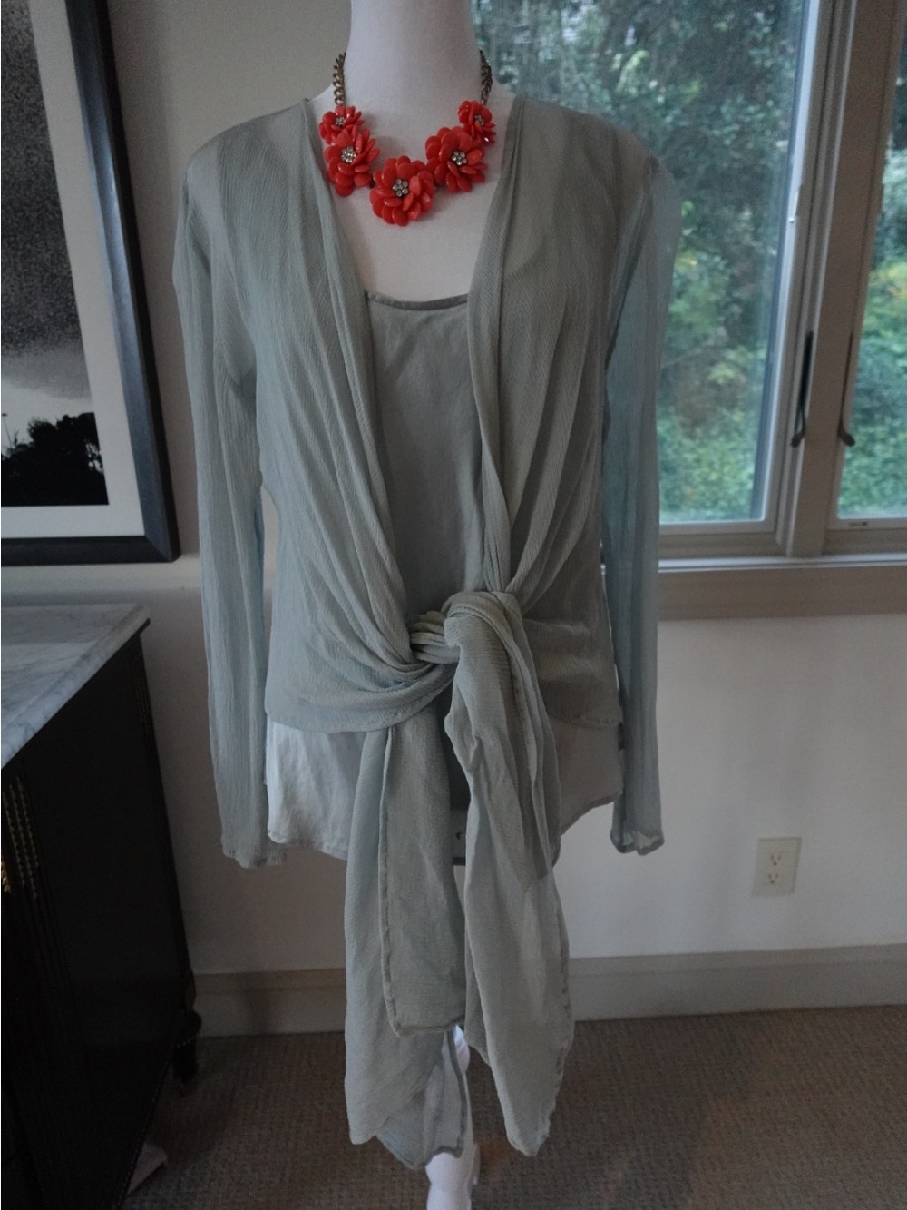 Vintage Y2K Cami Silk two piece layered blouse